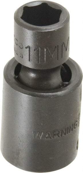 Proto - 3/8" Drive 11mm Standard Universal Impact Socket - 6 Points, 2" OAL - Exact Tool & Supply