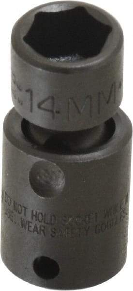 Proto - 3/8" Drive 14mm Standard Universal Impact Socket - 6 Points, 2" OAL - Exact Tool & Supply