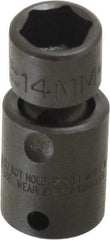 Proto - 3/8" Drive 14mm Standard Universal Impact Socket - 6 Points, 2" OAL - Exact Tool & Supply