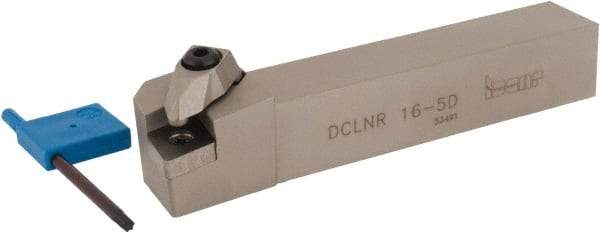 Iscar - DCLN, Right Hand Cut, 5° Lead Angle, 1" Shank Height x 1" Shank Width, Negative Rake Indexable Turning Toolholder - 6" OAL, CN..54. Insert Compatibility, Series Isoturn - Exact Tool & Supply