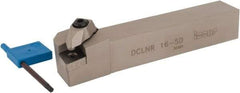 Iscar - DCLN, Right Hand Cut, 5° Lead Angle, 1" Shank Height x 1" Shank Width, Negative Rake Indexable Turning Toolholder - 6" OAL, CN..54. Insert Compatibility, Series Isoturn - Exact Tool & Supply