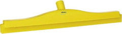 Vikan - 20" Rubber Blade Floor Squeegee - Double Edge, Yellow, Plastic Holder - Exact Tool & Supply