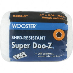Wooster Brush - 3/4" Nap, 4" Wide Paint Roller Cover - Rough Texture, Woven - Exact Tool & Supply
