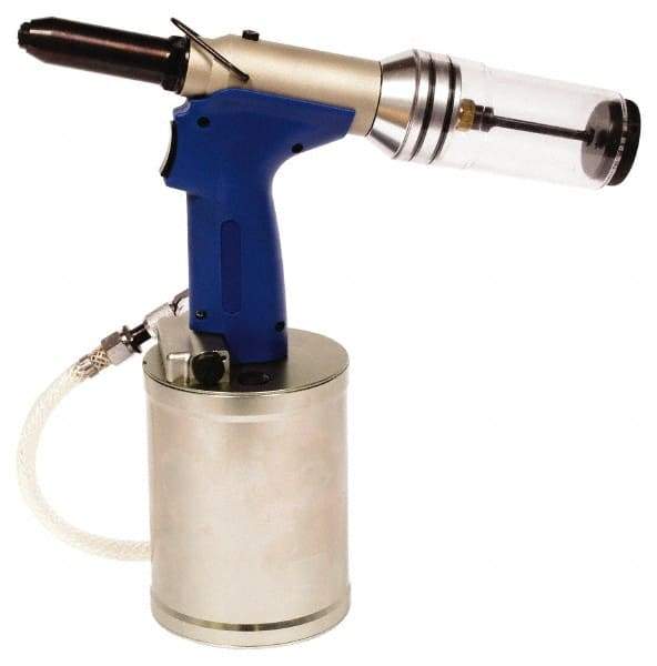RivetKing - Up to 1/4" Capacity, Air Riveter - 1" Long Stroke, 1/4" Inlet - Exact Tool & Supply