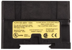 Cooper Bussmann - 1 Pole, 600 VAC/VDC, 100 Amp, DIN Rail Mount Fuse Holder - Compatible with CF, J Class, 1.05 Inch Wide Fuse - Exact Tool & Supply