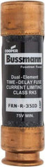 Cooper Bussmann - 125 VDC, 250 VAC, 35 Amp, Time Delay General Purpose Fuse - Fuse Holder Mount, 76.2mm OAL, 20 at DC, 200 (RMS) kA Rating, 20.6mm Diam - Exact Tool & Supply