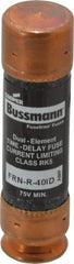 Cooper Bussmann - 125 VDC, 250 VAC, 40 Amp, Time Delay General Purpose Fuse - Fuse Holder Mount, 76.2mm OAL, 20 at DC, 200 (RMS) kA Rating, 20.6mm Diam - Exact Tool & Supply