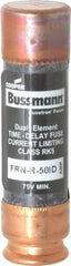 Cooper Bussmann - 125 VDC, 250 VAC, 50 Amp, Time Delay General Purpose Fuse - Fuse Holder Mount, 76.2mm OAL, 20 at DC, 200 (RMS) kA Rating, 20.6mm Diam - Exact Tool & Supply