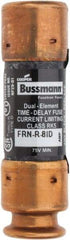 Cooper Bussmann - 125 VDC, 250 VAC, 8 Amp, Time Delay General Purpose Fuse - Fuse Holder Mount, 50.8mm OAL, 20 at DC, 200 (RMS) kA Rating, 14.3mm Diam - Exact Tool & Supply
