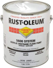 Rust-Oleum - 1 Gal Can Satin Safety Yellow Floor Coating - <100 g/L VOC Content - Exact Tool & Supply