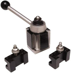 Aloris - Series CA Tool Post Holder & Set for 14 to 20" Lathe Swing - 3 Piece, Includes Style 1 Turning/Facing Holder, Style 2 Boring/Turning/Facing Holder, Tool Post, T-Nut - Exact Tool & Supply