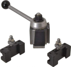 Aloris - Series AXA Tool Post Holder & Set for 0 to 12" Lathe Swing - 3 Piece, Includes Style 1 Turning/Facing Holder, Style 2 Boring/Turning/Facing Holder, Tool Post, T-Nut - Exact Tool & Supply