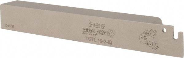 Iscar - External Thread, 0.69" Max Depth of Cut, 0.071" Min Groove Width, 4-1/2" OAL, Left Hand Indexable Grooving Cutoff Toolholder - 3/4" Shank Height x 3/4" Shank Width, TAG Insert Style, TGT Toolholder Style, Series Tang-GripIQ - Exact Tool & Supply