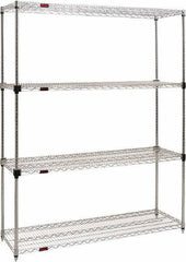 Eagle MHC - 4 Shelf Eagle MHC Wire Shelving - Starter Unit - 72" Wide x 24" Deep x 74" High, - Exact Tool & Supply
