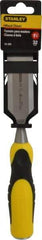 Stanley - 9" OAL x 1-1/4" Blade Width Wood Chisel - 1-1/4" Tip, Polypropylene Handle - Exact Tool & Supply