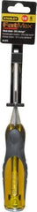 Stanley - 9" OAL x 1/4" Blade Width Wood Chisel - 1/4" Tip, Acetate & Rubber Grip Handle - Exact Tool & Supply