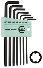 Wiha - 7 Piece IP6 to IP20 L-Key Long Arm Torx Plus Key Set - IP6, IP7, IP8, IP9, IP10, IP15, IP20 Torx Size - Exact Tool & Supply