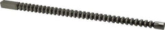 Dumont Minute Man - 9/16" x 14-3/4" Overall Length, 19/32" Pilot Hole Diam, Square Broach - 0.563 to 0.564" Tolerance, 0.787 to 0.789" Across Corners, 3/8" Pitch, 1/2 to 1-1/2" LOC, 5,700 Lbs. Pressure for Max LOC - Exact Tool & Supply