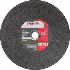 Sait - 10" Aluminum Oxide Cutoff Wheel - 3/32" Thick, 5/8" Arbor, 6,100 Max RPM, Use with Chop Saws - Exact Tool & Supply