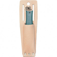 CLC - Knife Holster with 1 Pocket - Leather, Natural (Color), 2" Wide x 6" High x 1-1/4" Deep - Exact Tool & Supply