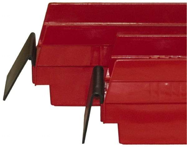 Quantum Storage - 4" Wide x 2.3" High, Black Bin Label Holder - Use with Quantum Storage Systems - Shelf Bin - Exact Tool & Supply