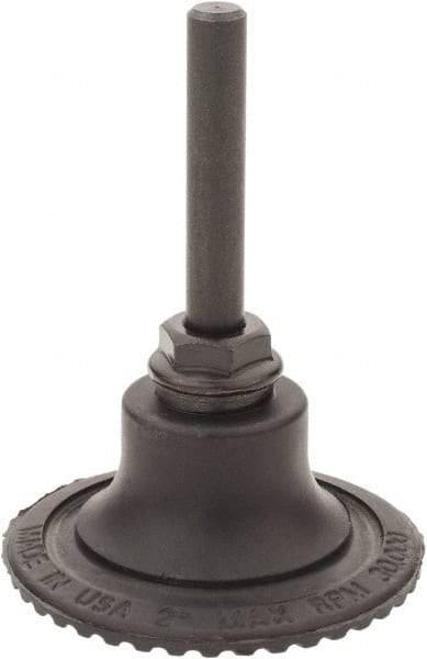 Made in USA - 2" Diam Quick-Change Type R Disc Backing Pad - 1/4" Shank Diam, Medium Density, 30,000 RPM - Exact Tool & Supply