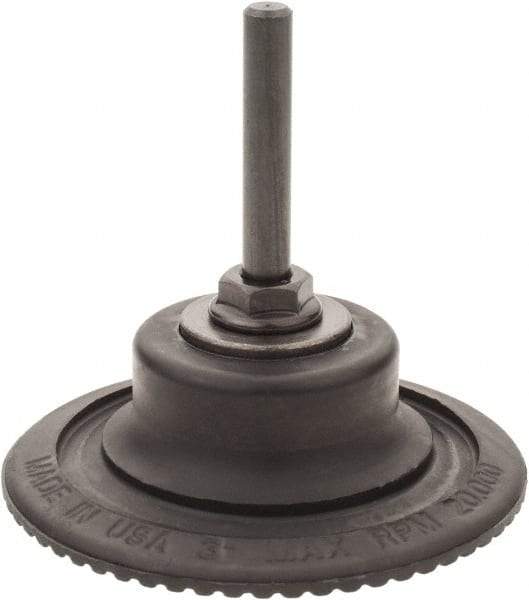Made in USA - 3" Diam Quick-Change Type R Disc Backing Pad - 1/4" Shank Diam, Medium Density, 20,000 RPM - Exact Tool & Supply