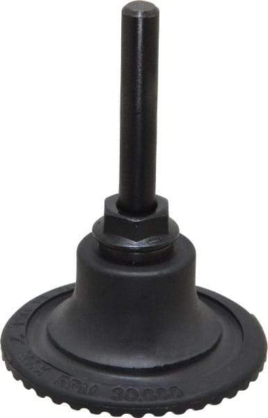 Made in USA - 2" Diam Quick-Change Type S Disc Backing Pad - 1/4" Shank Diam, Medium Density, 30,000 RPM - Exact Tool & Supply