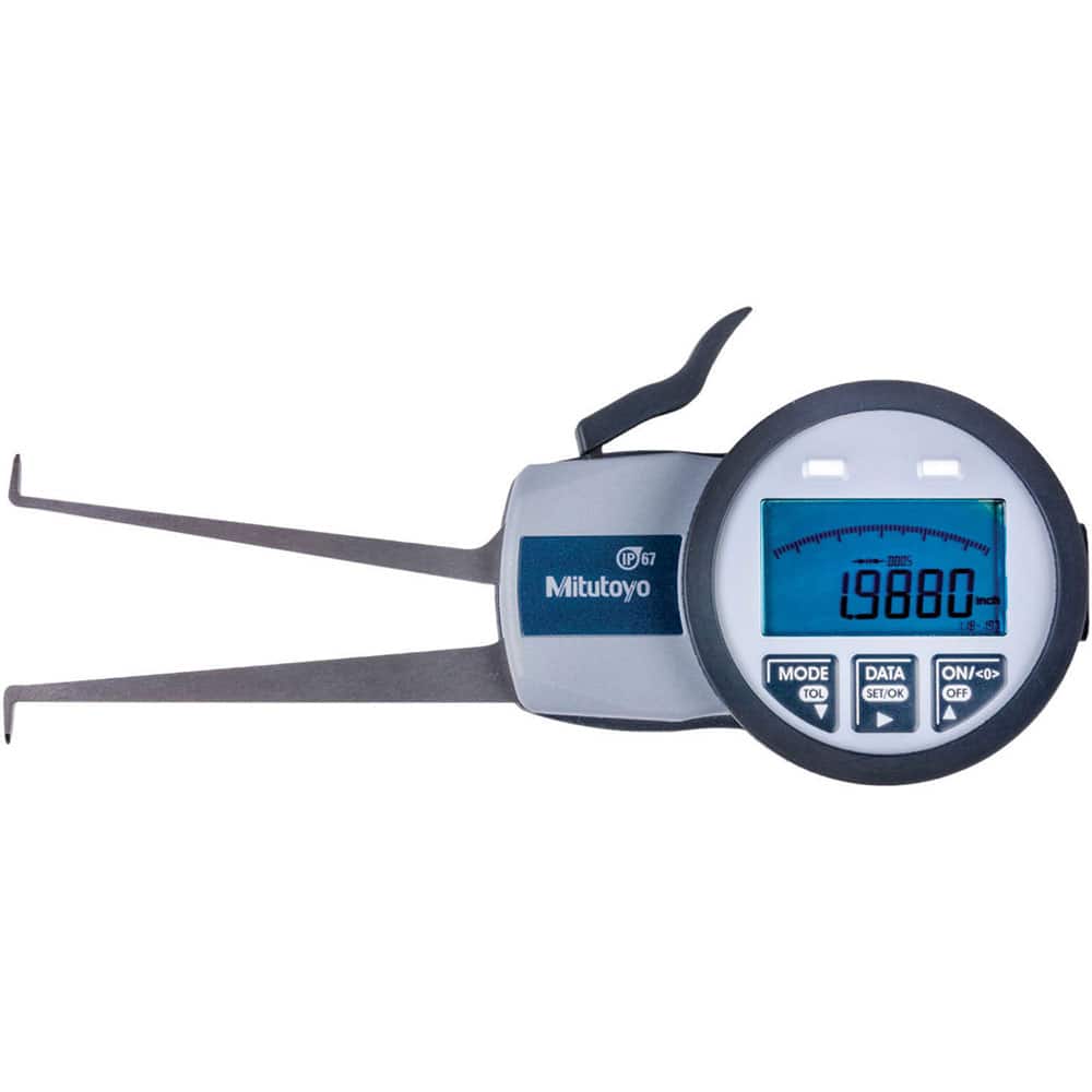 Mitutoyo - Electronic Caliper Gages; Type: Internal ; Minimum Measurement (Inch): 1.1800 ; Minimum Measurement (mm): 30.00 ; Minimum Measurement (Decimal Inch): 1.1800 ; Maximum Measurement (Inch): 1.9700 ; Maximum Measurement (Decimal Inch): 1.9700 - Exact Tool & Supply