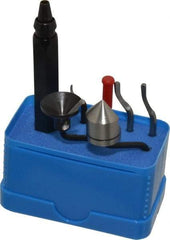 Noga - 7 Piece Cobalt, High Speed Steel Blade Hand Deburring Tool Set - S10, S20, S100, S150;D50;RD16.5, EX18 Blades, For Holes, Straight Edge, Curved Edge, Bushing Scraping, External Shaft - Exact Tool & Supply