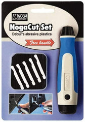Noga - 11 Piece Ceramic Blade Hand Deburring Tool Set - CR6000, CR6100 Blades, For Parting Line Flash, Straight Edge, Surface Scraping - Exact Tool & Supply