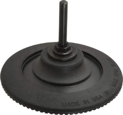 Made in USA - 4" Diam Quick-Change Type S Disc Backing Pad - 1/4" Shank Diam, Medium Density, 15,000 RPM - Exact Tool & Supply