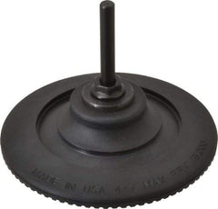 Made in USA - 4" Diam Quick-Change Type R Disc Backing Pad - 1/4" Shank Diam, Medium Density, 15,000 RPM - Exact Tool & Supply