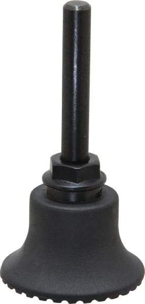 Made in USA - 1-1/2" Diam Quick-Change Type R Disc Backing Pad - 1/4" Shank Diam, Medium Density, 30,000 RPM - Exact Tool & Supply