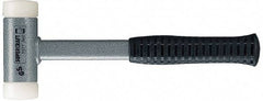 HALDER - 32 oz Head 1-3/4" Face Diam Nylon Dead Blow Hammer - 12" OAL, Steel Handle - Exact Tool & Supply