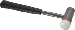 HALDER - 28 oz Head 1-3/8" Face Diam Nylon 2-in-1 Dead Blow Hammer - 11-1/2" OAL, Steel Handle - Exact Tool & Supply