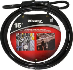 Master Lock - 15' Long Heavy Duty Cable - 3/8" Diam - Exact Tool & Supply