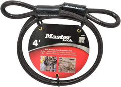 Master Lock - 4' Long Heavy Duty Cable - 3/8" Diam - Exact Tool & Supply