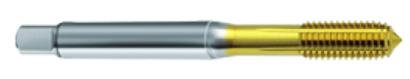 M6 x 1.0 Dia. - 6HX - 4 FL - Cobalt Semi-Bott Tap-TiN FORM-C DIN 371 - Exact Tool & Supply