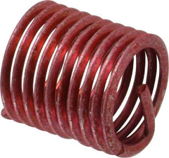 Recoil - 7/8-9 UNC, 1-1/2D, Stainless Steel Screw Locking Insert - 10 Free Coils, 1-5/16 Inch Overall Length, 1.022 to 1.052 Inch Outside Diameter, with Tang, Bright Finish - Exact Tool & Supply