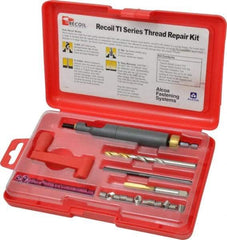Recoil - 36 Inserts, 1/4-20, 1/4-20 UNC, Thread Repair Kit - 0.375" Insert Length - Exact Tool & Supply