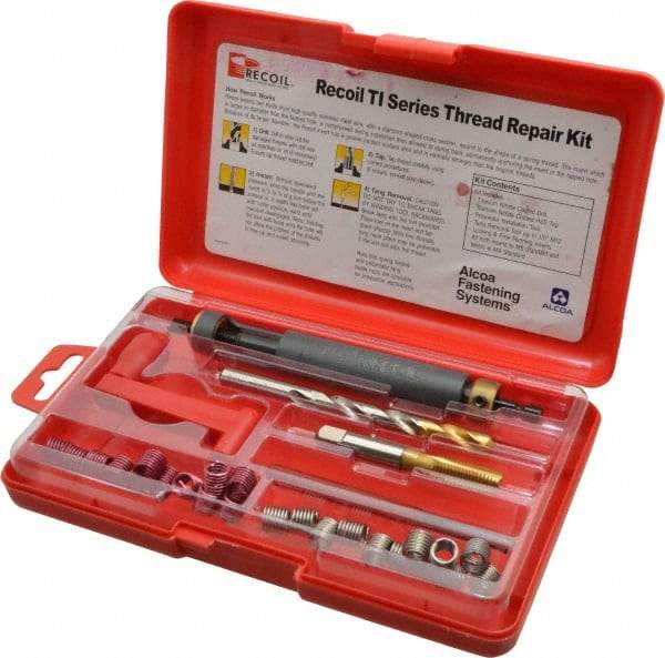 Recoil - 36 Inserts, 5/16-18, 5/16-18 UNC, Thread Repair Kit - 0.469" Insert Length - Exact Tool & Supply