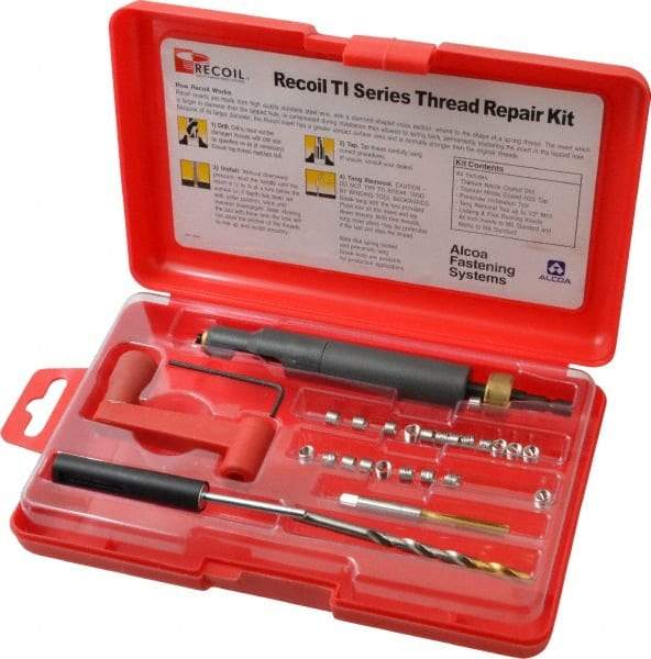 Recoil - 18 Inserts, M5x0.80, M5x0.80 Metric Coarse, Thread Repair Kit - 7.5mm Insert Length - Exact Tool & Supply