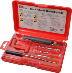 Recoil - 18 Inserts, M5x0.80, M5x0.80 Metric Coarse, Thread Repair Kit - 7.5mm Insert Length - Exact Tool & Supply