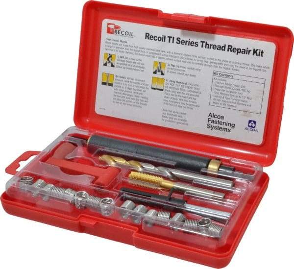 Recoil - 18 Inserts, M10x1.50, M10x1.50 Metric Coarse, Thread Repair Kit - 15mm Insert Length - Exact Tool & Supply