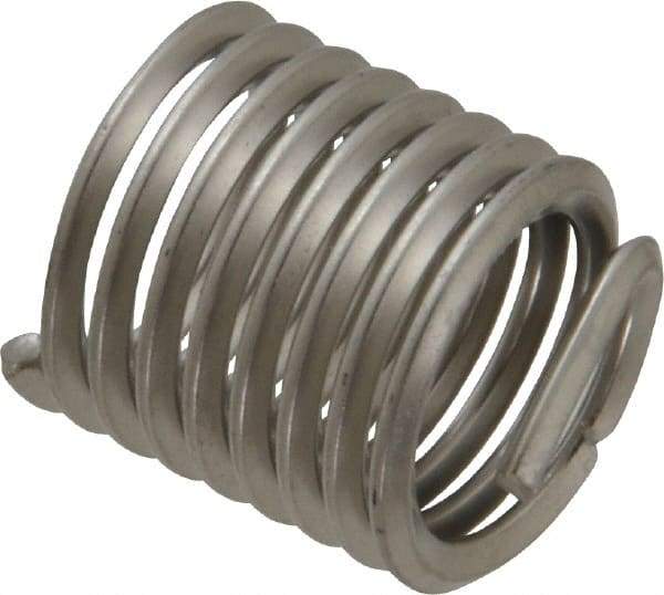 Recoil - 9/16-12 UNC, 0.844" OAL, Free Running Helical Insert - 8-1/4 Free Coils, Tanged, Stainless Steel, 1-1/2D Insert Length - Exact Tool & Supply