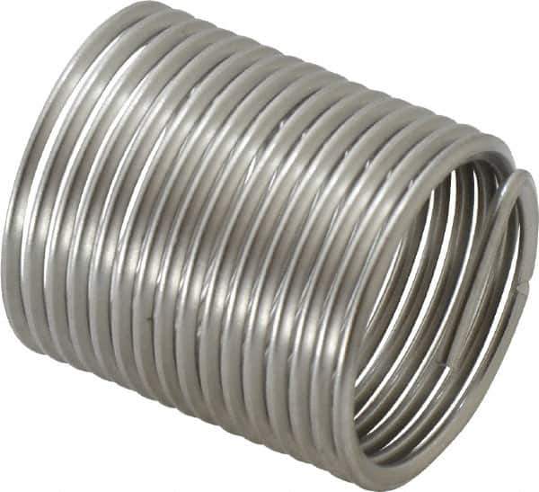 Recoil - 7/8-14 UNF, 1.312" OAL, Free Running Helical Insert - 15-1/2 Free Coils, Tanged, Stainless Steel, 1-1/2D Insert Length - Exact Tool & Supply