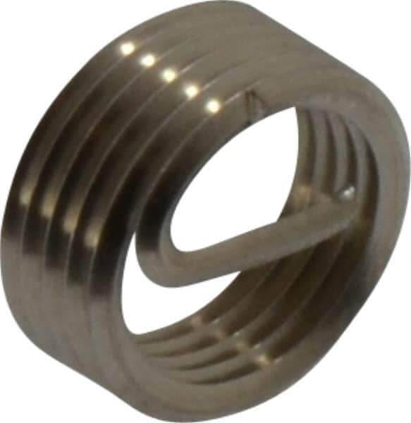 Recoil - 1/8-27 NPT, 0.273" OAL, Free Running Helical Insert - 5-1/8 Free Coils, Tanged, Stainless Steel, 1-1/2D Insert Length - Exact Tool & Supply