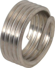 Recoil - 1/4-18 NPT, 0.394" OAL, Free Running Helical Insert - 5 Free Coils, Tanged, Stainless Steel, 1-1/2D Insert Length - Exact Tool & Supply