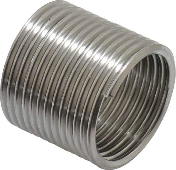 Recoil - M16x1.50 Metric Fine, 24mm OAL, Free Running Helical Insert - 13-1/8 Free Coils, Tanged, Stainless Steel, 1-1/2D Insert Length - Exact Tool & Supply